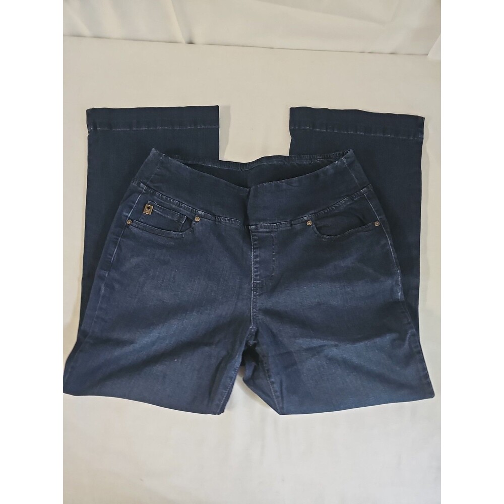 Belle by Kim Gravel TripleLuxe Denim Boot Cut Jean Vintage Indigo petite 12